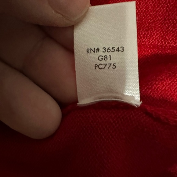 Calvin Klein Extra Fine Merino Wool Men's Red V Neck Sweater - Picture 12 of 12